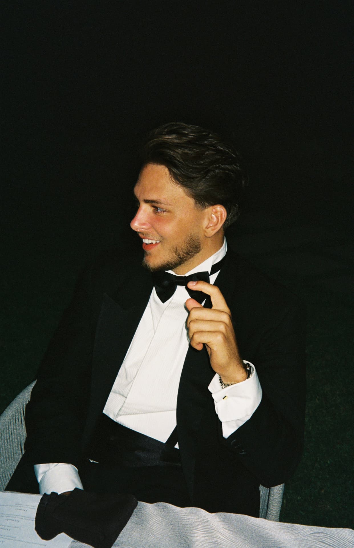Portrait of Noel Kjellemar in black tie